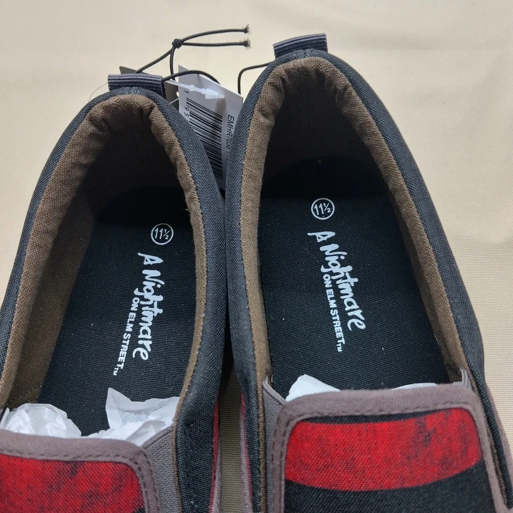 Ground Up A Nightmare on Elm Street Freddy Krueger Slip On Shoes Mens 11.5 NEW